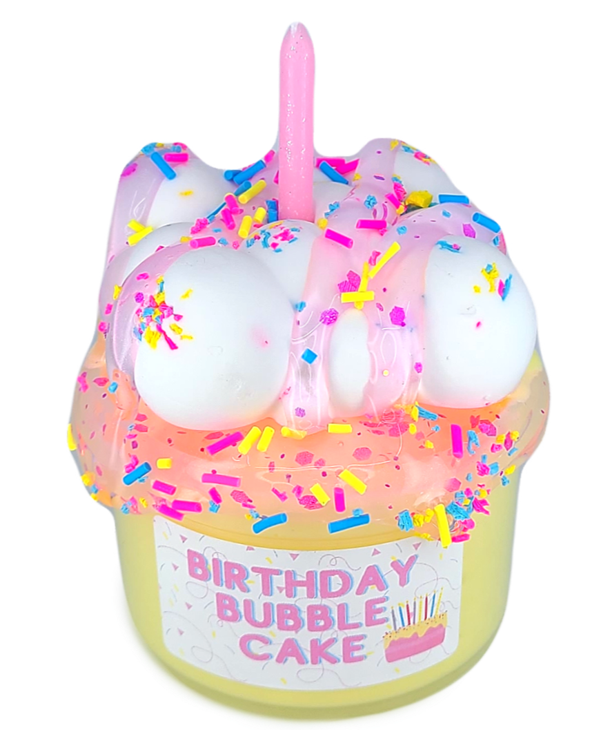 Birthday Bubble Cake - CinnaCrew Slimes