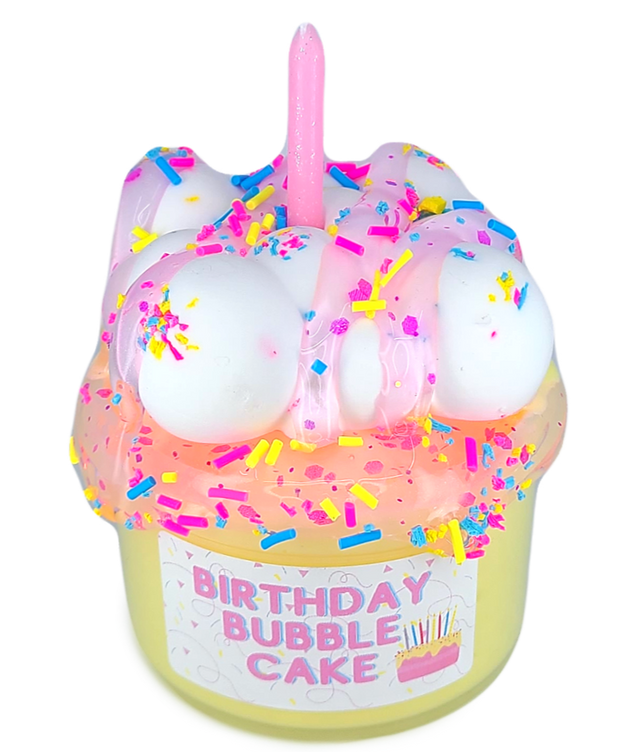 Birthday Bubble Cake - CinnaCrew Slimes
